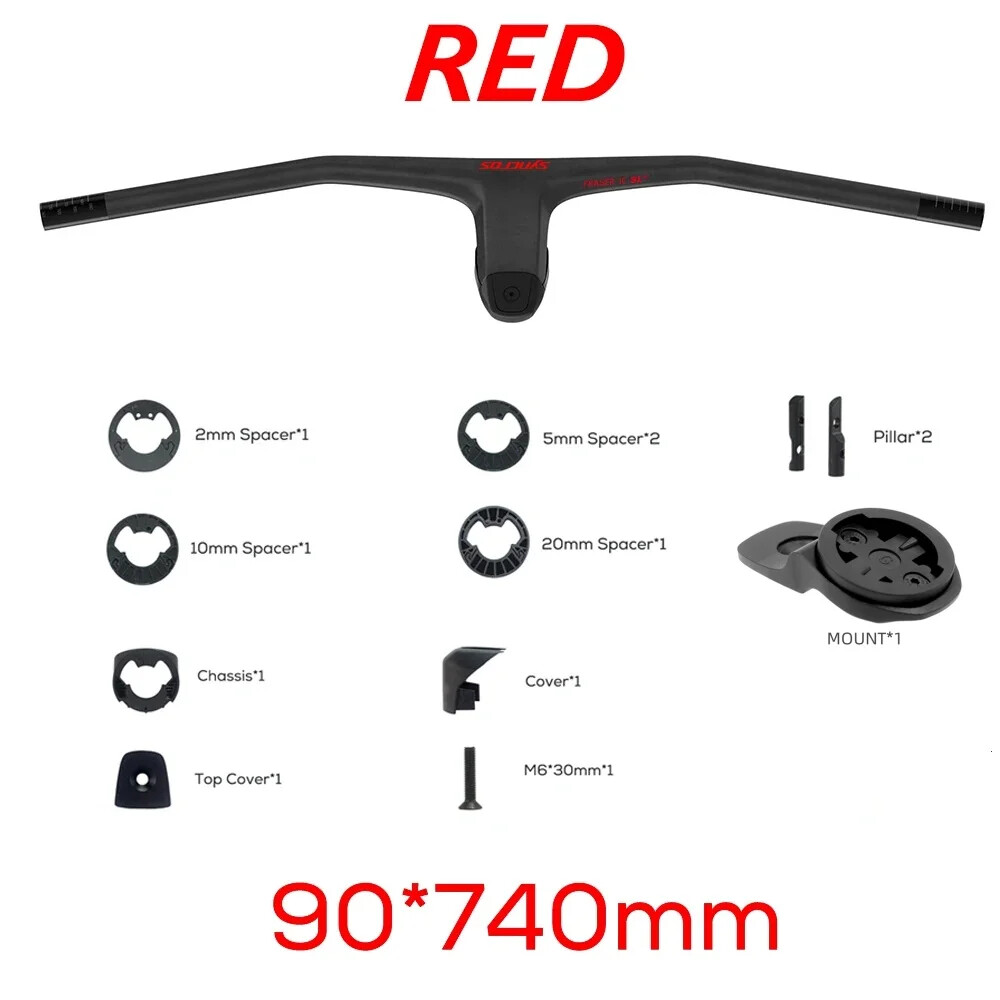 -20 Degrees Carbon Fibre Integrated Cockpit MTB Handlebar 740mm Bike Accessories