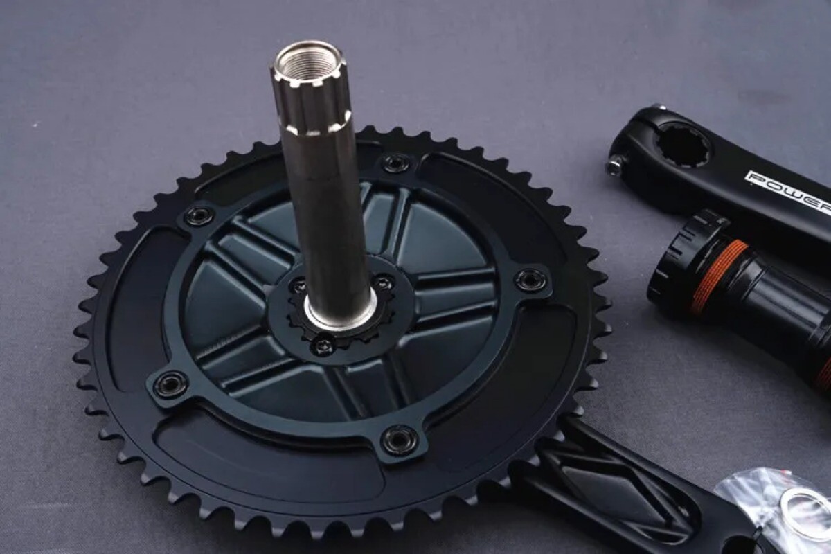 49T Track Bicycle Hollowtech Crankset Single Fixed Gear Chainwheel 165mm 144BCD