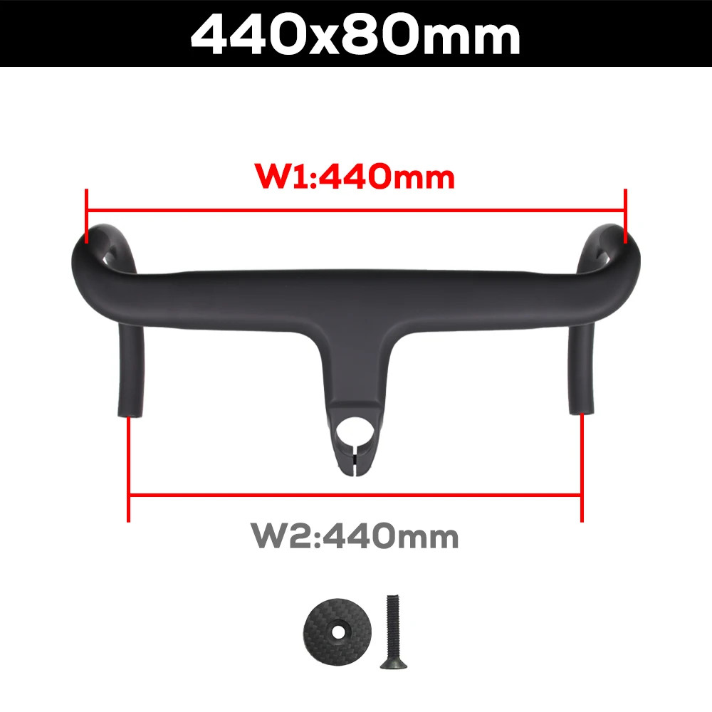 Road Bike Full Carbon Integrated CockpitHandlebar 28.6mm -10° 380-440*90-110mm