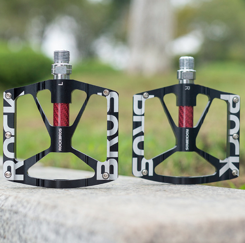 ROCKBROS Bike Pedals 9/16» Aluminum Alloy Bearing Non Slip Pedals Road Mountain