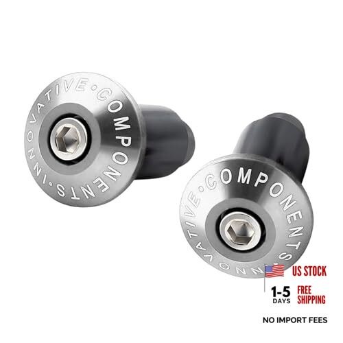 Motorcycle Bar Ends, Fit for 22.2mm (7/8″) Handlebar End Plugs, 2 PCS Silver