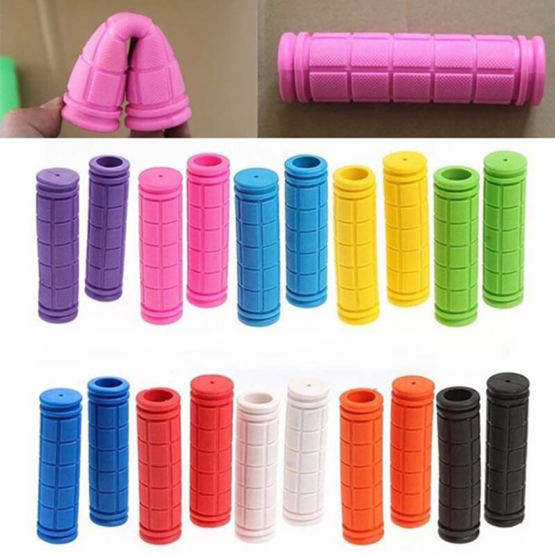 2 PC Mountain Bike Bicycle Cycling Handlebar Anti-Slip Soft Rubber Hand Grips