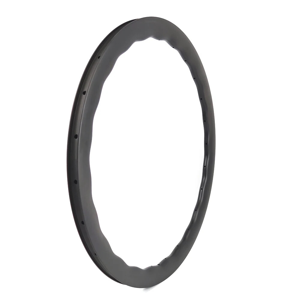 700C Gravel Bike Carbon Rim 24Holes 28mm Width 35-50mm Depth Clincher Tubeless