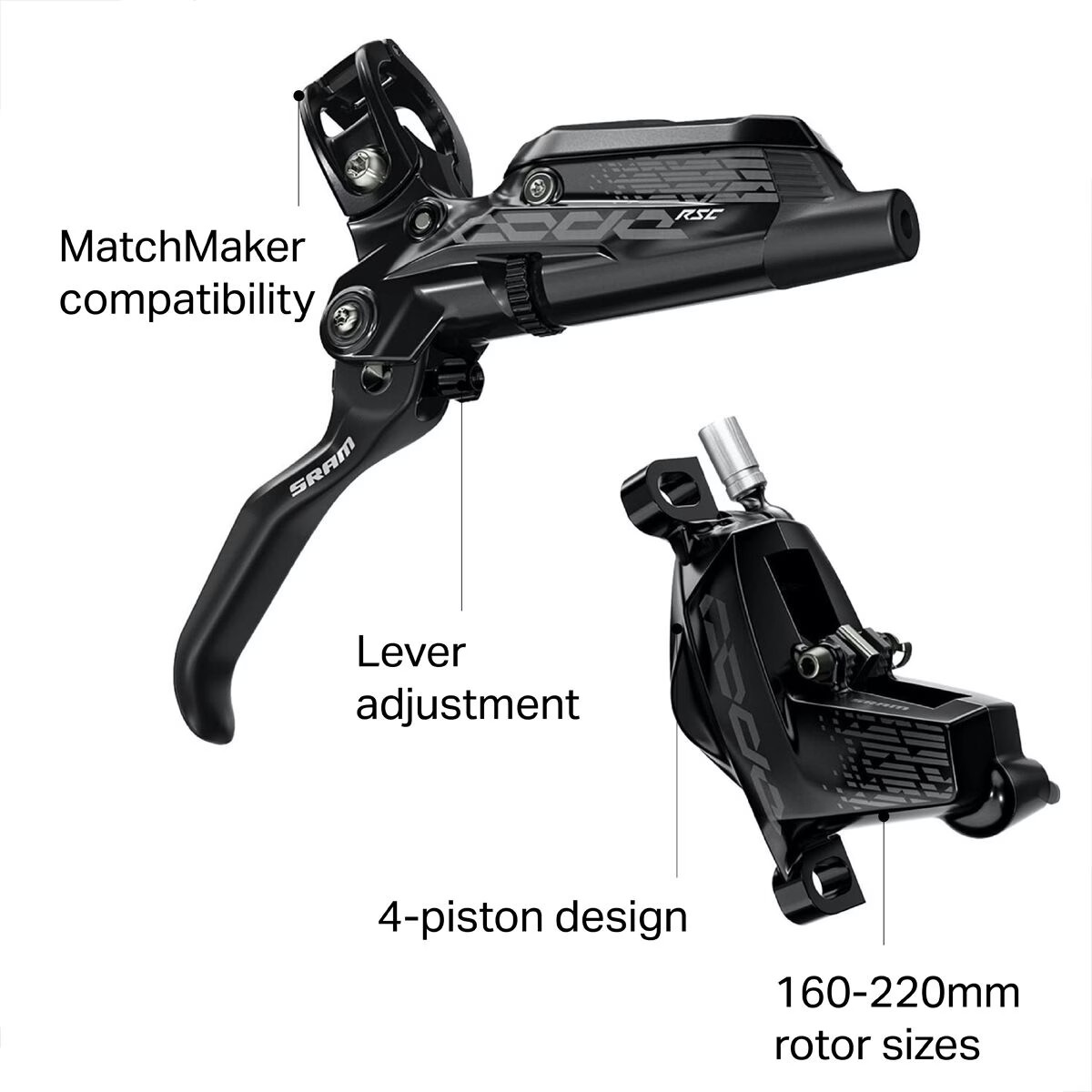 SRAM Code RSC Disc Brake Black Ano, Front/Left