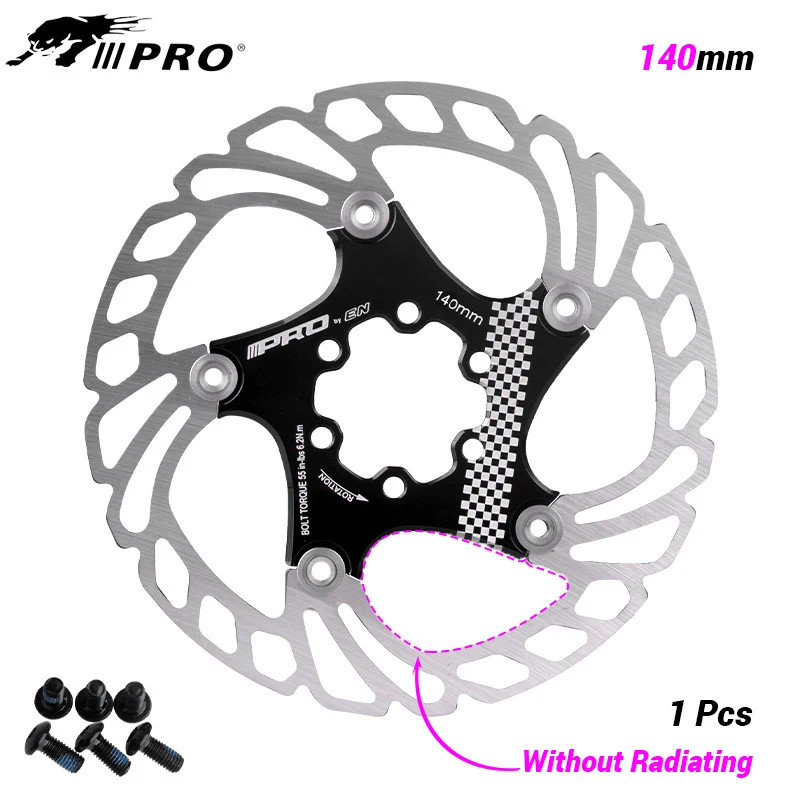 MountainBike MTB DH 6inch 160/180/203mm Cooling Disc Heatdissipation Brake Rotor