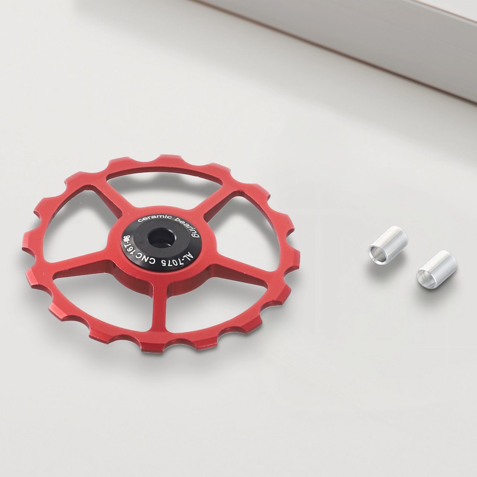 Pratical Rear Derailleur Pulley Aluminum Alloy Ceramics Sealed Steel Bearing