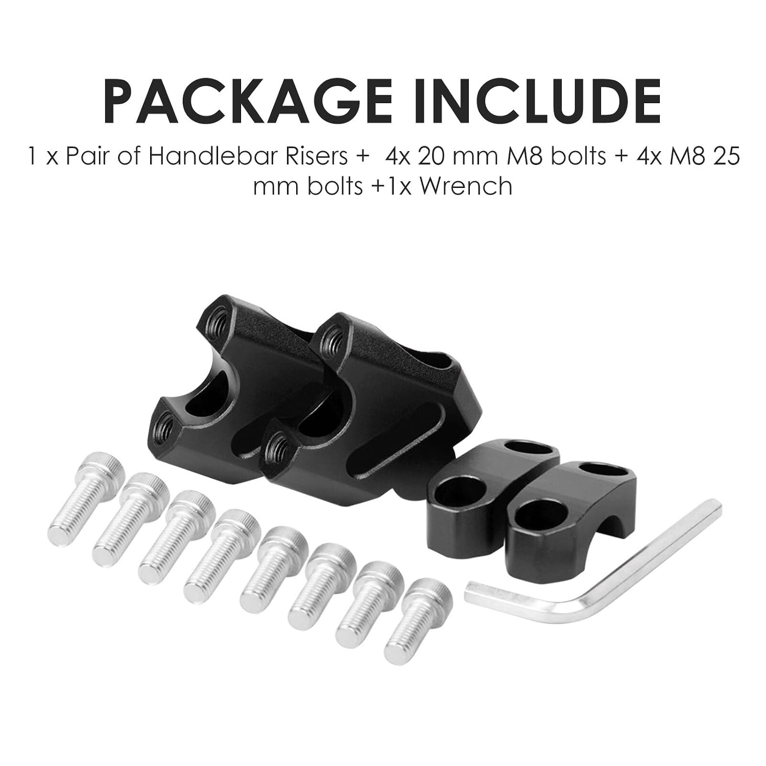 7/8″ Universal Handlebar Bar Risers Motorcycle Bar Clamps 7/8″ Bar For Motorbike