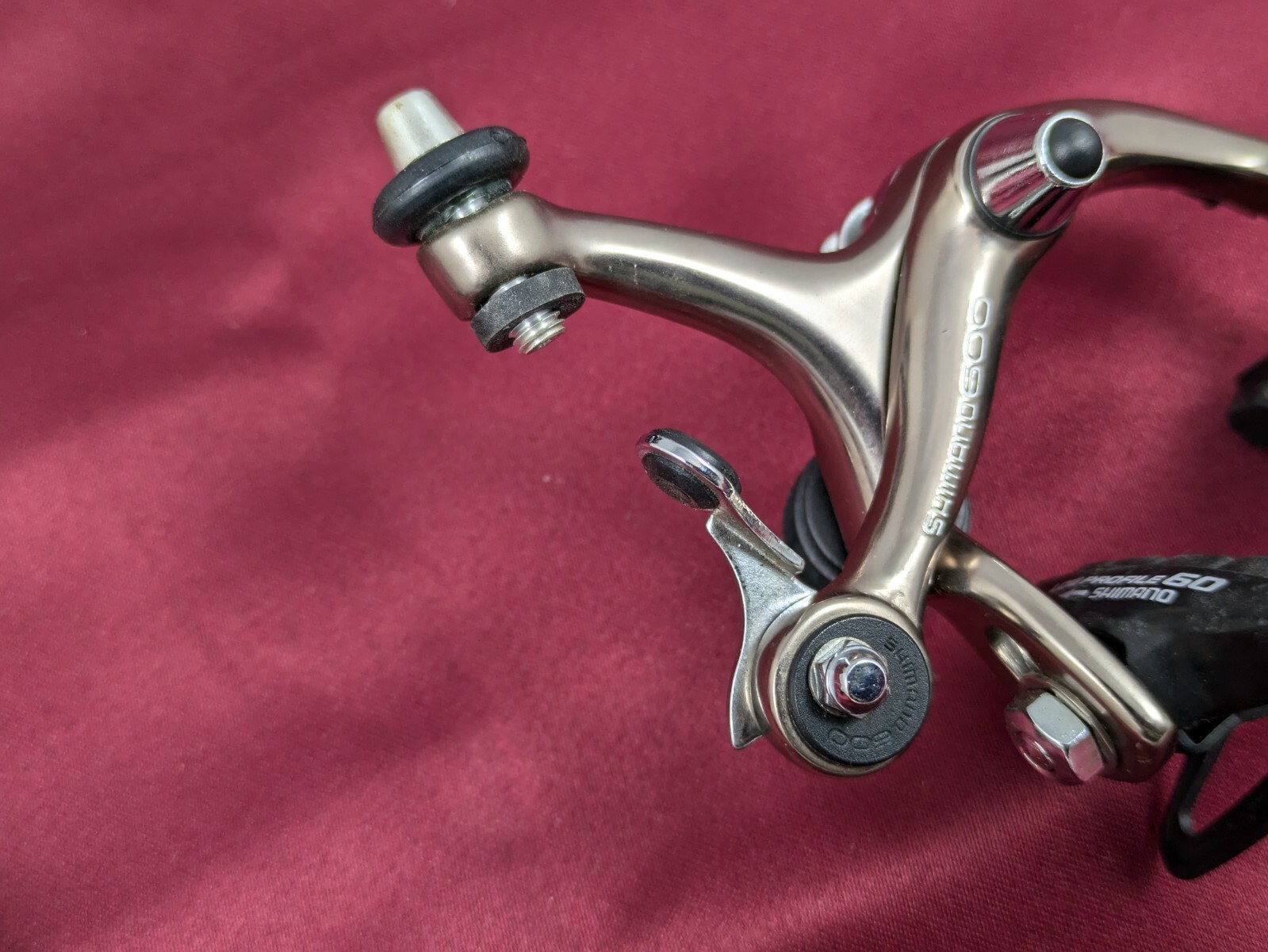 Shimano 600 F&R Brake Caliper Set BR-6208 Side-Pull Bronze Shimano Pads NOS B45