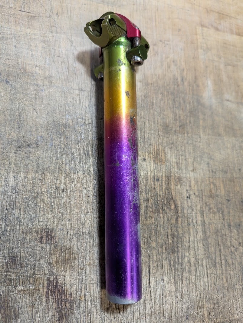 KOOKA 27.2mm seatpost in cool anodize rainbow colour