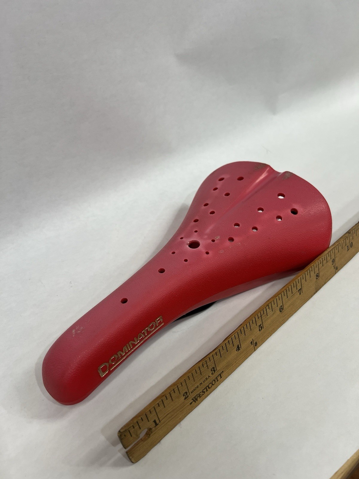 RED Viscount Dominator BMX Bicycle Seat- Old School Hard Shell saddle