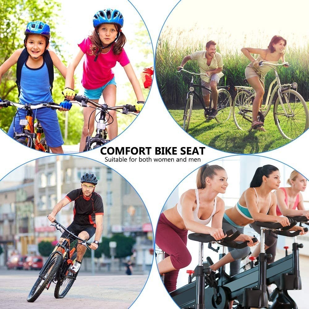 New Bicycle Saddle Shock‑Absorbing Reflective Strip Seat for Mountain Road Bikes