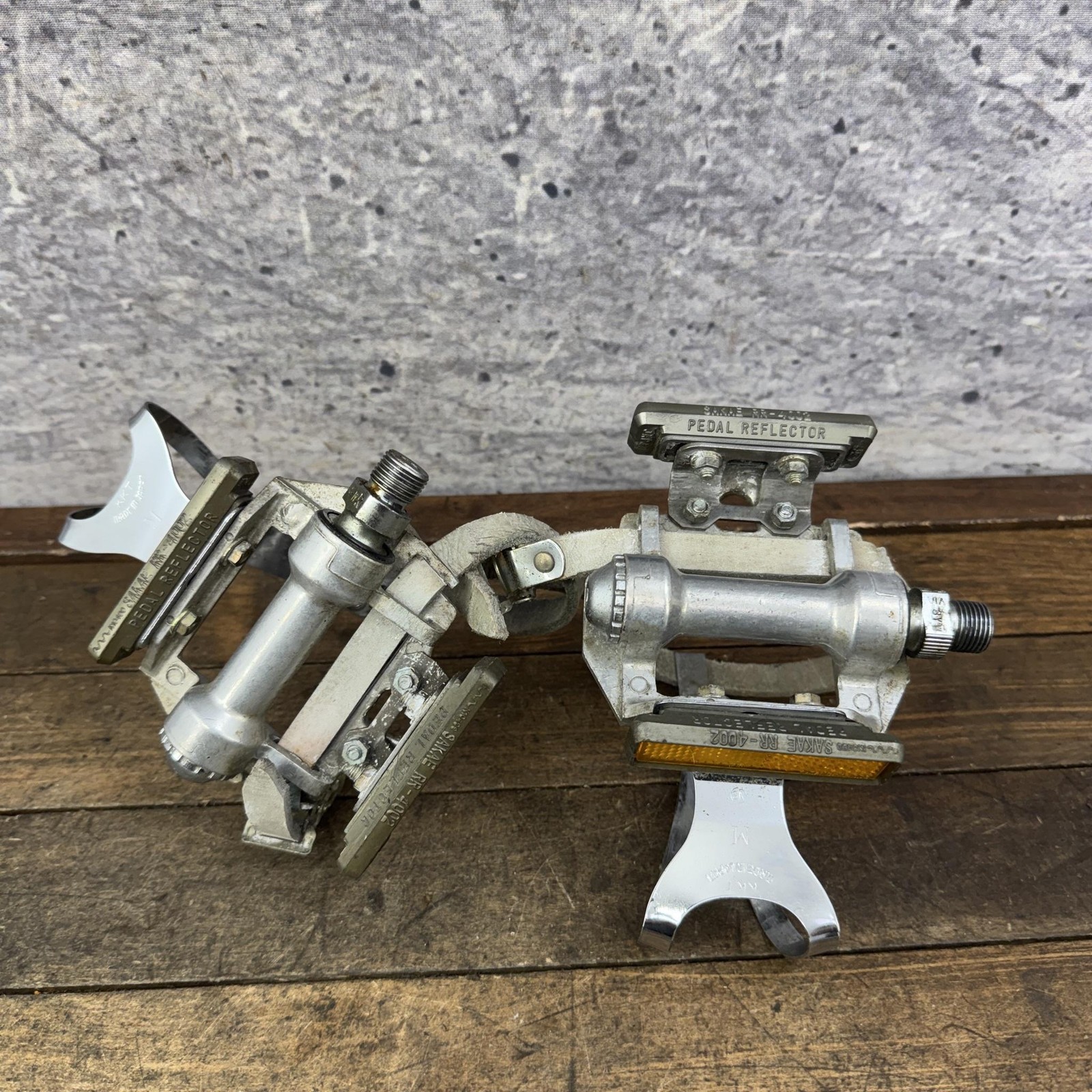Vintage SR Eleven SP-11 Pedals 720 Touring Bike Toe Clips Japan