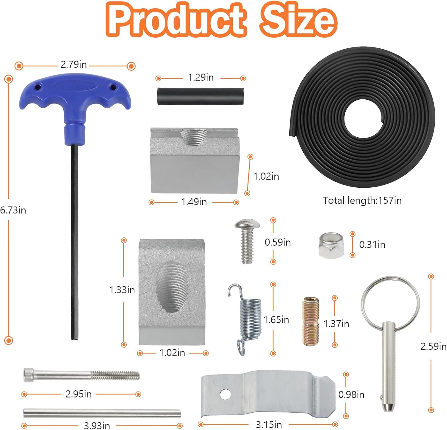 Upgrade 10819 (10818) Brake Tune up Kit, Brake Parts for Tapco Maxmimum XL 10″6″