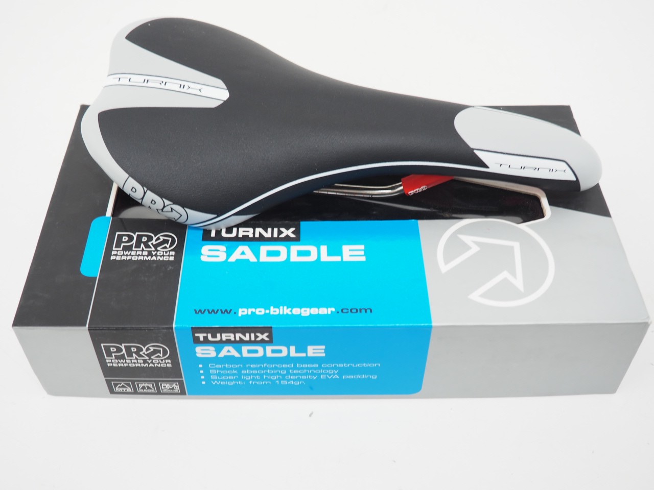 New! PRO Turnix Bicycle Saddle Carbon Base Ti Rail 132mm Width 210g MTB/Gravel