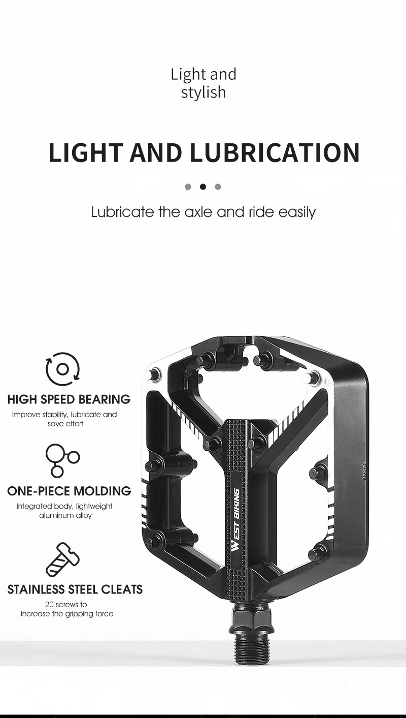 Bicycle Pedal DU/ 3 Bearing Sealed Mountain Road Bike Widened Pedals Anti-slip