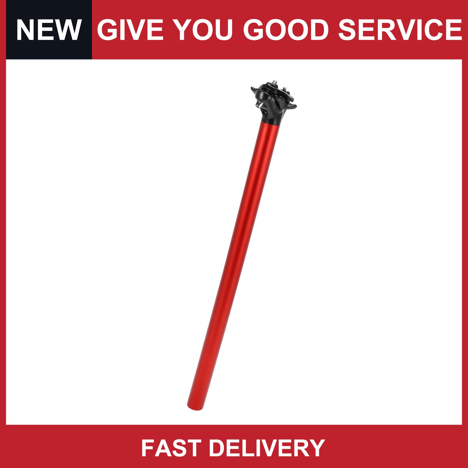 Bike Seat Posts 27.2x500mm Adjustable with Fixing Clip Aluminum Alloy