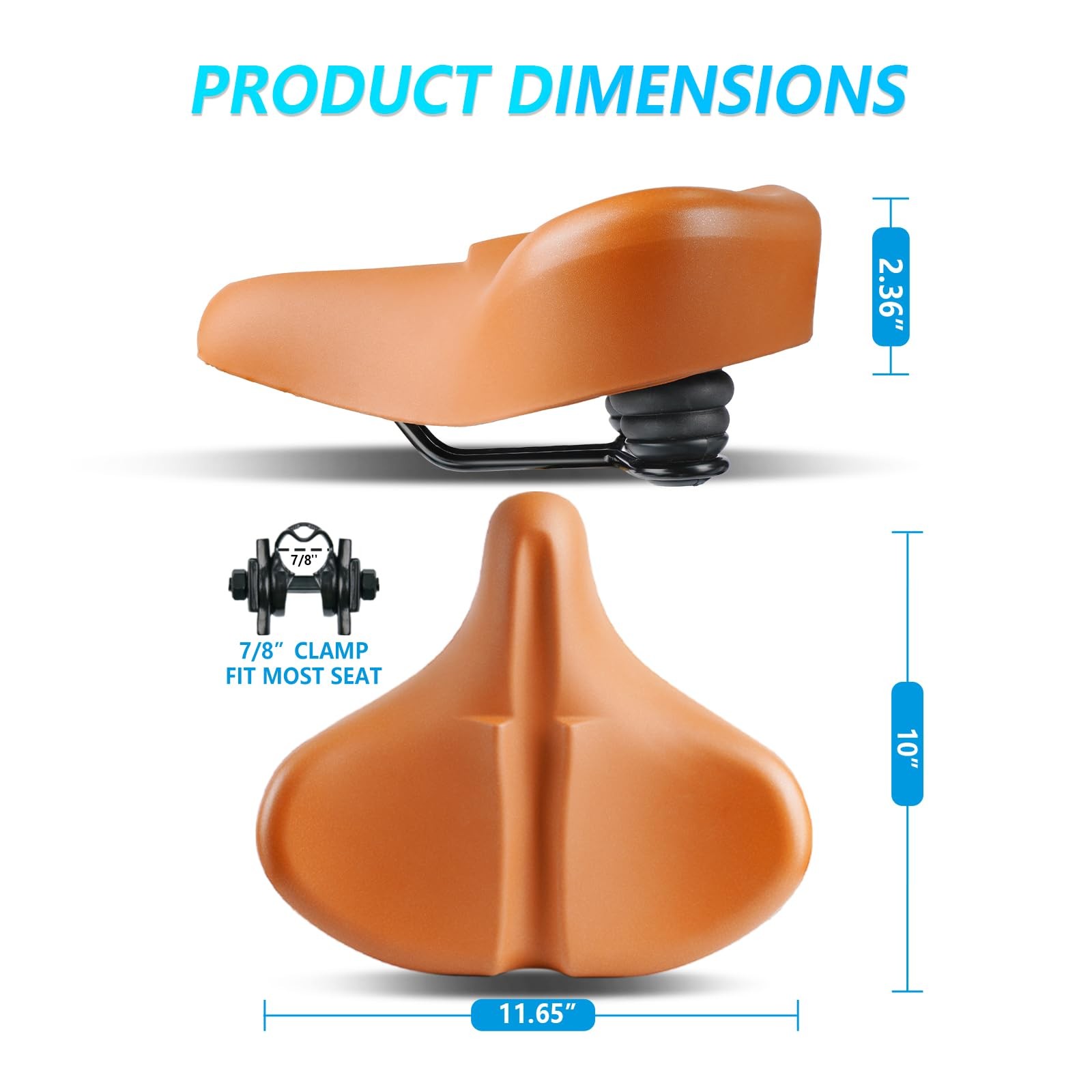 Noseless Bike Seat Cushion for Men & Women – Extra Padding & Wide Saddle Suit…