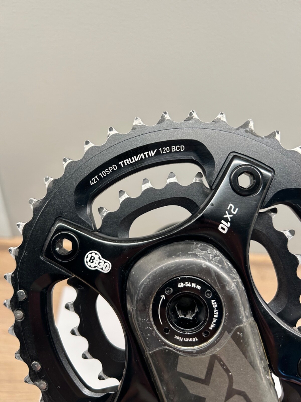 SRAM X0 XO 10s Double Carbon Crankset 175mm 42/28t 2x10s BB30