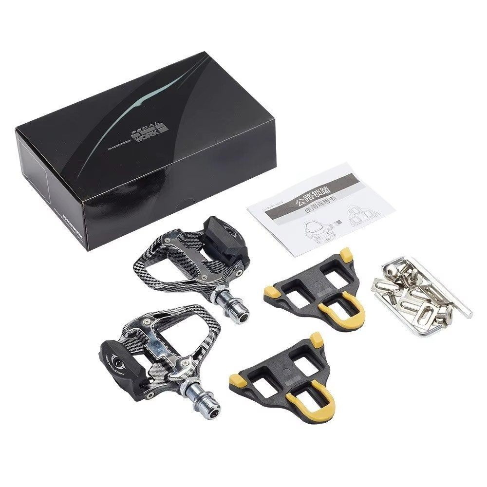 Bike Pedal Carbon Fiber Ultra Light Bearings Pedal For SPD Keo Self-Locking Peda