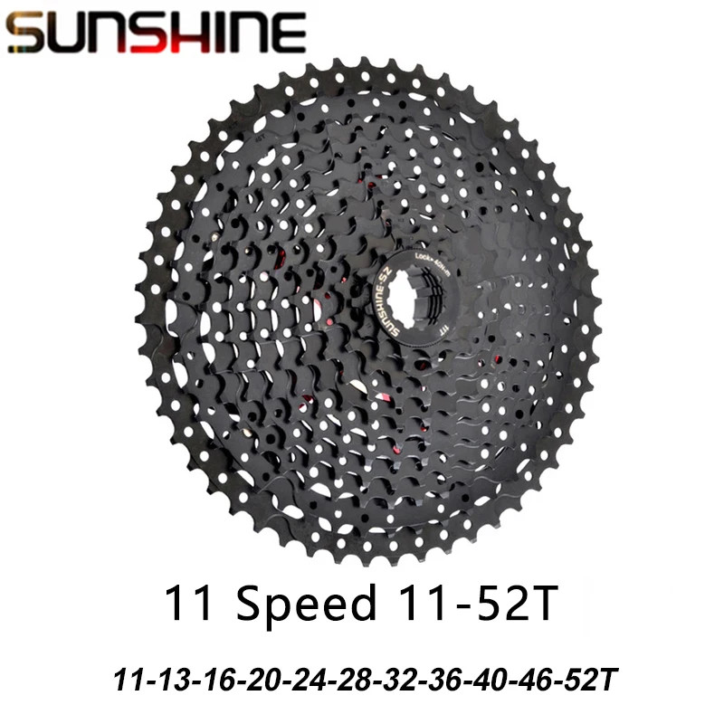 SUNSHINE Black Cassette 8S 9S 10S 11S 12S MTB Bike Road Bicycle Freewheel 11V 12