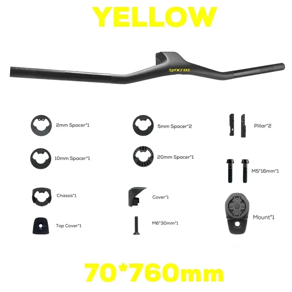 -40 Degrees 740MM Full Carbon Fibre MTB Bicycle Integrated Cockpit Handlebar