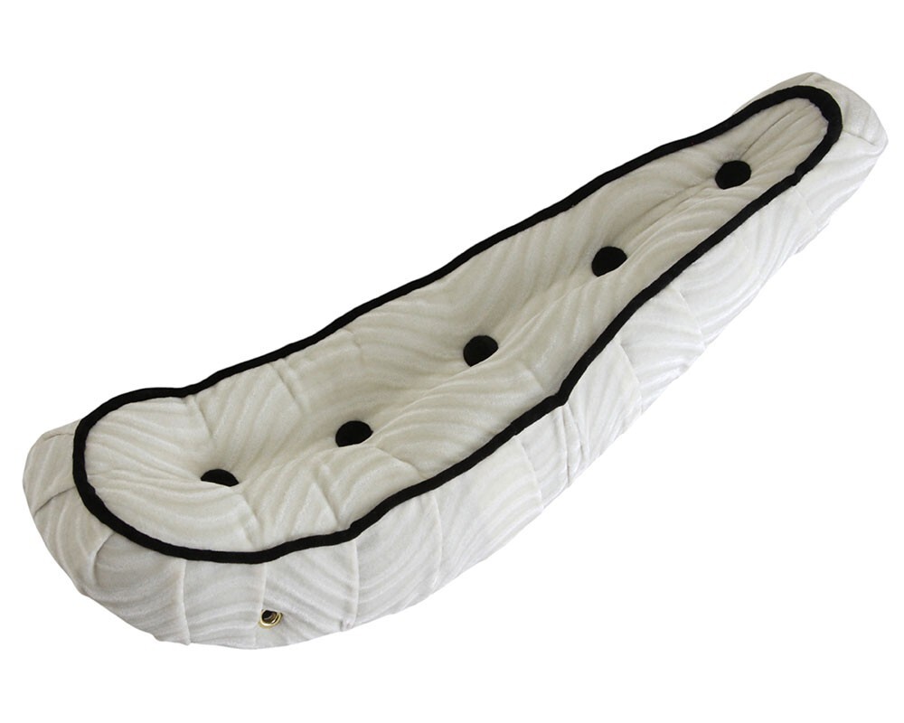 F&R Original Lowrider 20″ Bicycle 5 Button Polo Velour Banana Saddle WHITE/BLACK