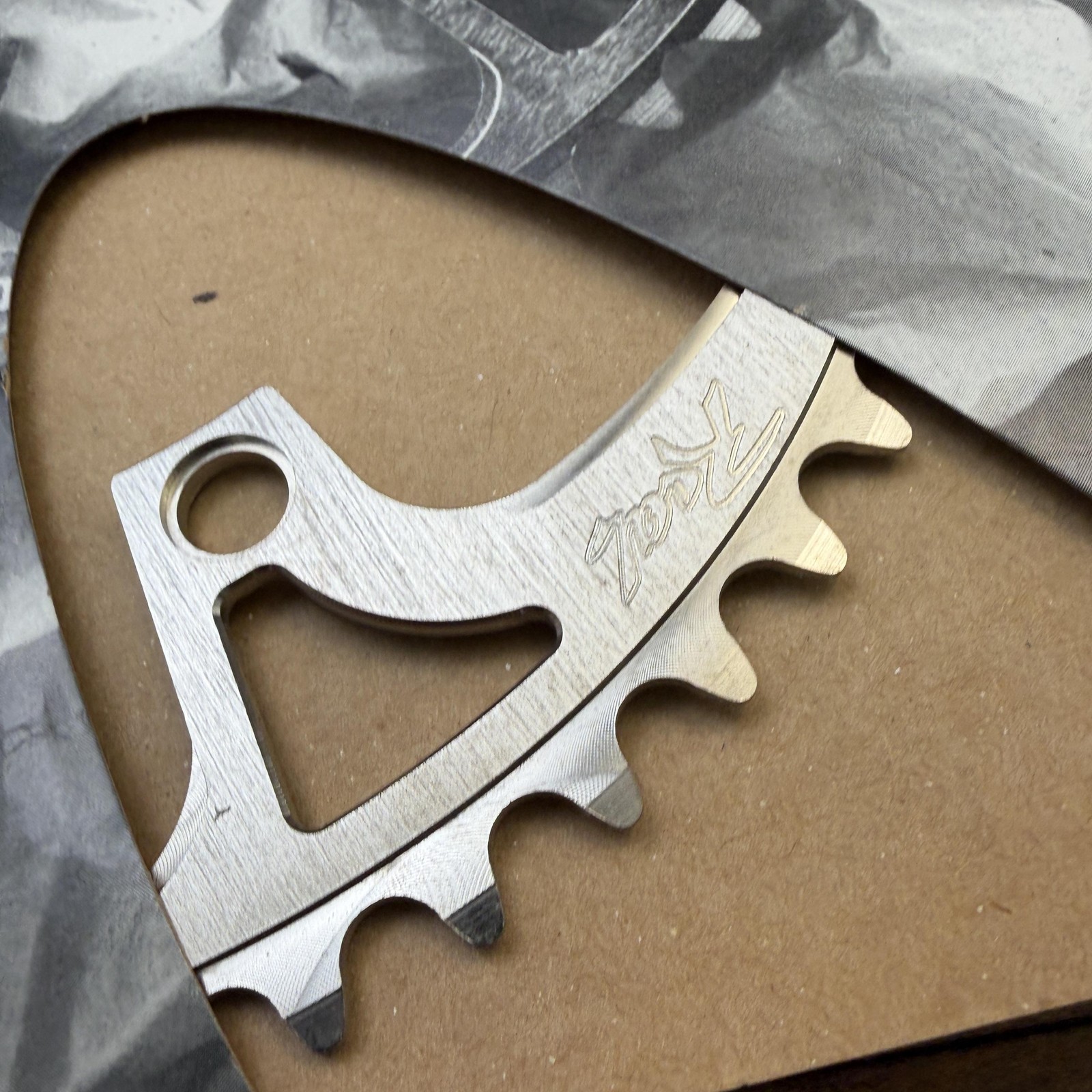 Real Design Chainring 52T 130mm BCD NOS New 7075 Aluminum Silver Made in USA 5