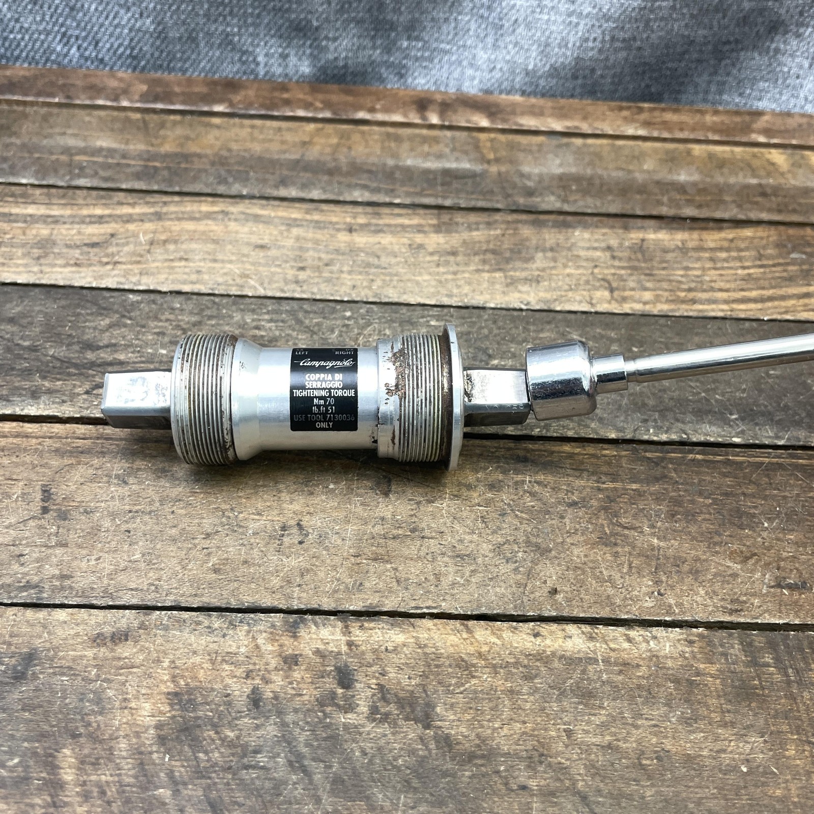 Vintage Campagnolo Chorus Bottom Bracket 68mm English 111mm ISO Square Taper