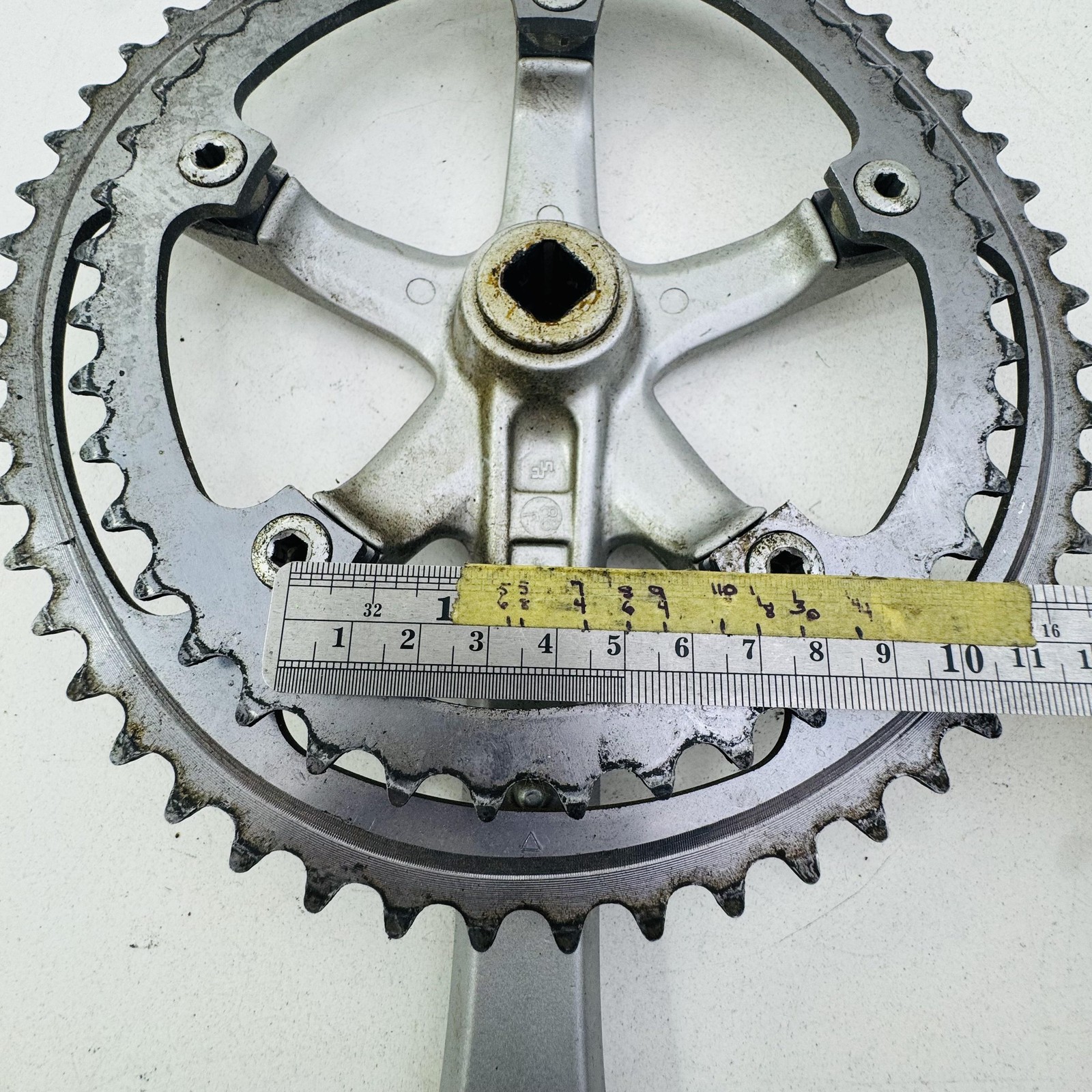 Vintage SR EDGE Double Crankset Road Bike170mm 52/42T Silver Japan A22
