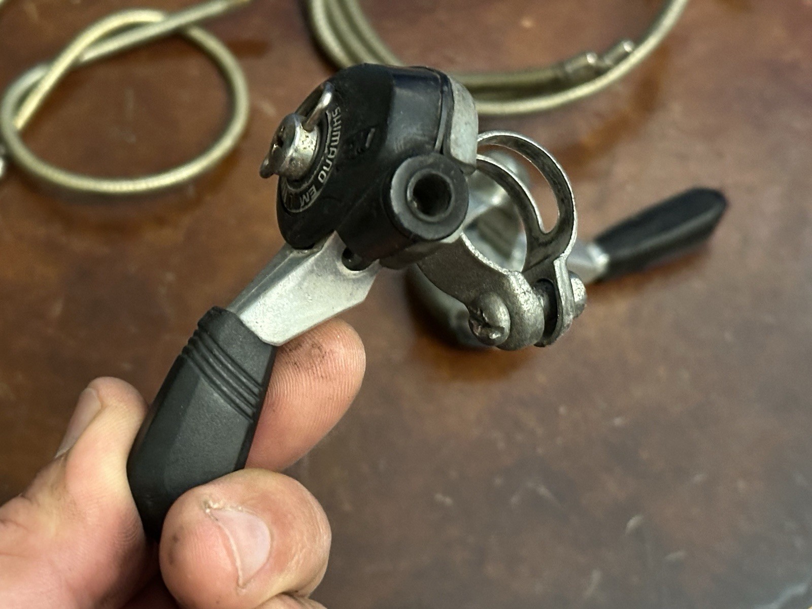 Vintage Shimano EM Thumb Shifter Set SL-MT30 MTB ATB Friction Thumbies 80s