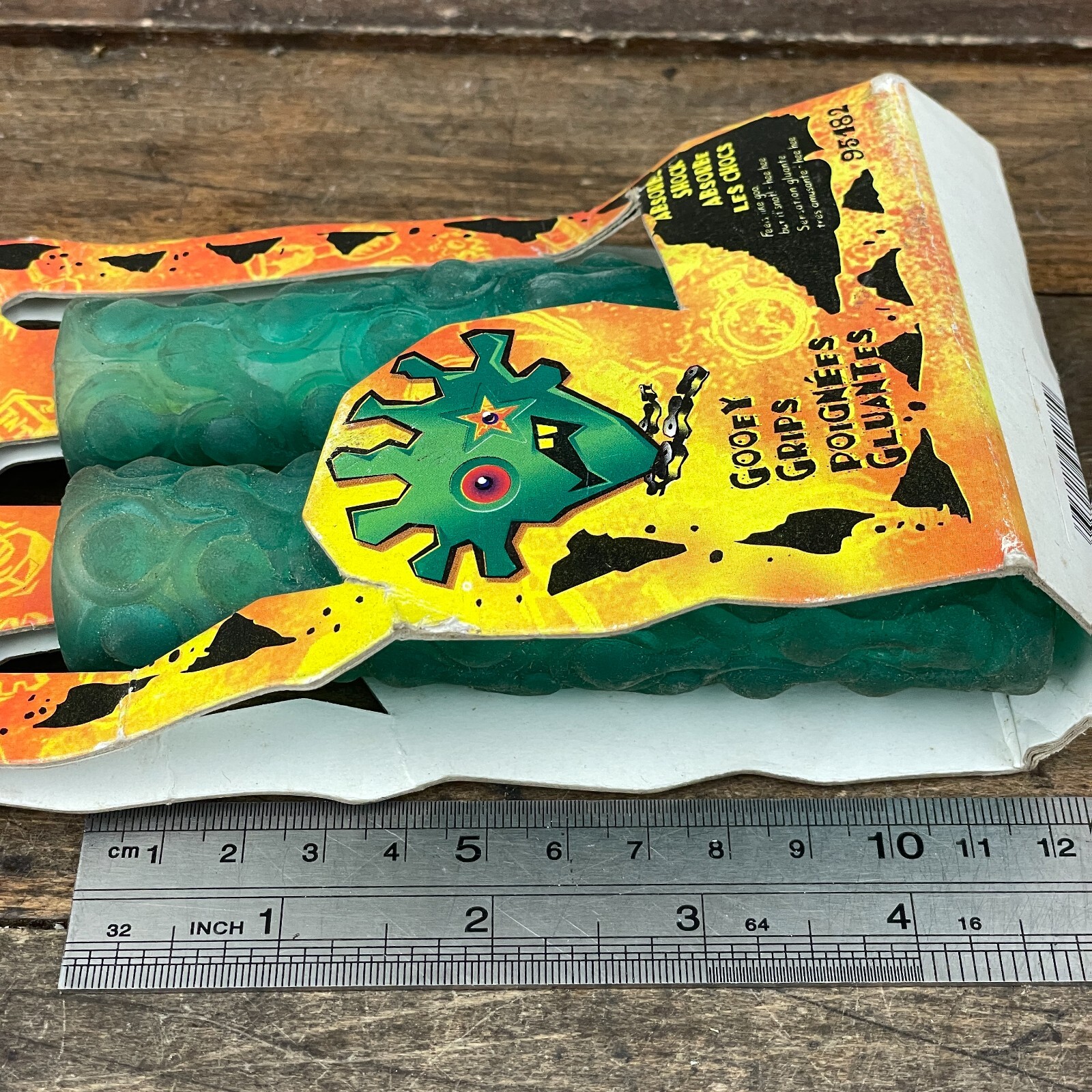 Vintage SpokeHedz Grips Green 1990s Old BMX ATB MTB 4.5 in Spoke Hedz Goohy