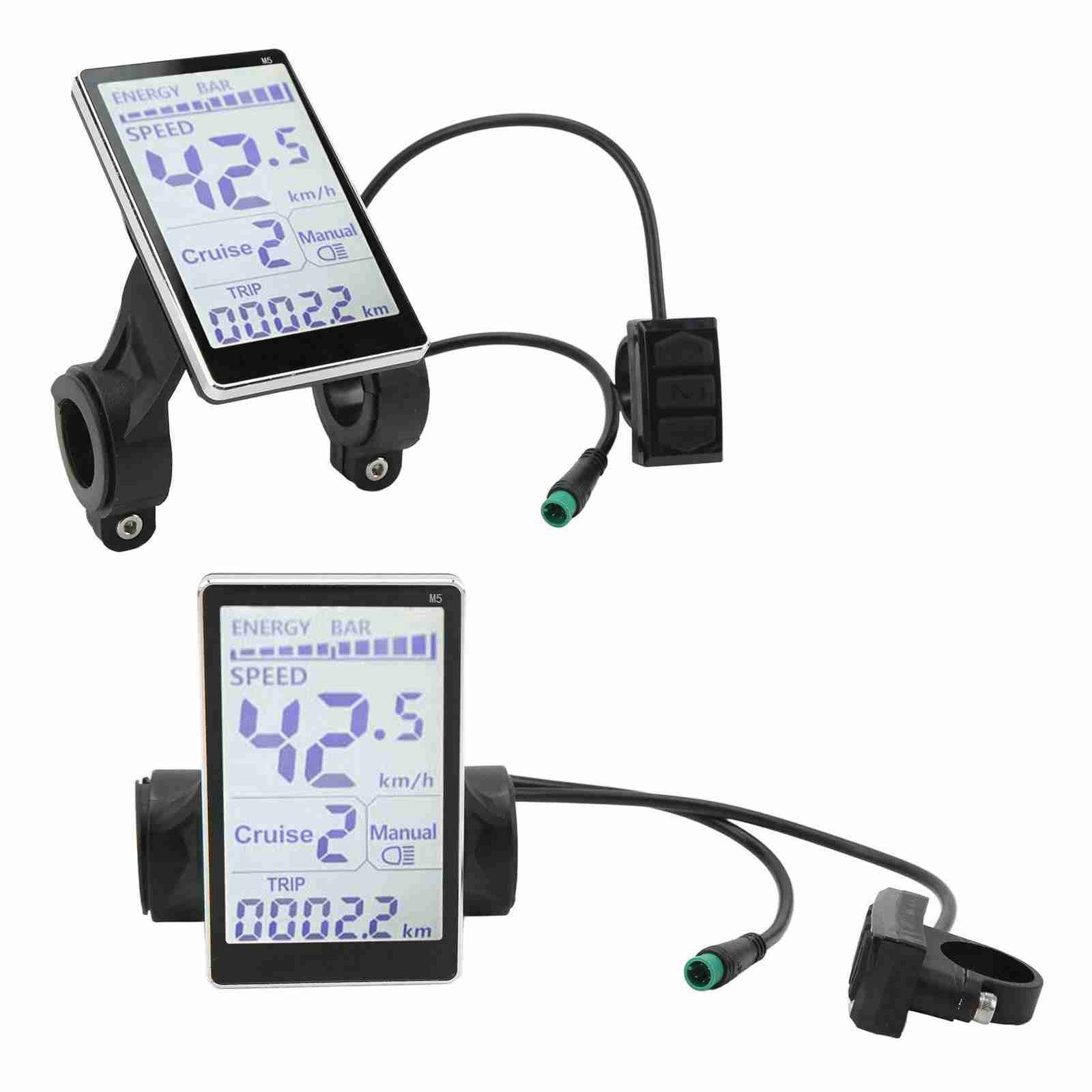 Electric Bike LCD Display Meter Control Panel 24V 36V 48V 60V Speedometer 5 Pin