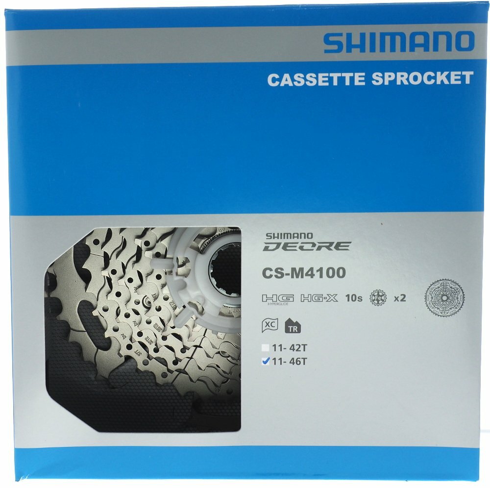 Shimano Deore CS-M4100 Mountain Bike MTB 10 Speed Cassette 11-46T, NIB