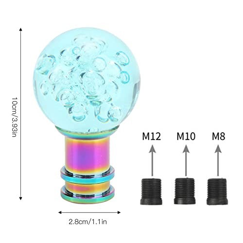 Gear Shift Knob, Universal Acrylic Transparent Bubble Shifter Head Light Blue