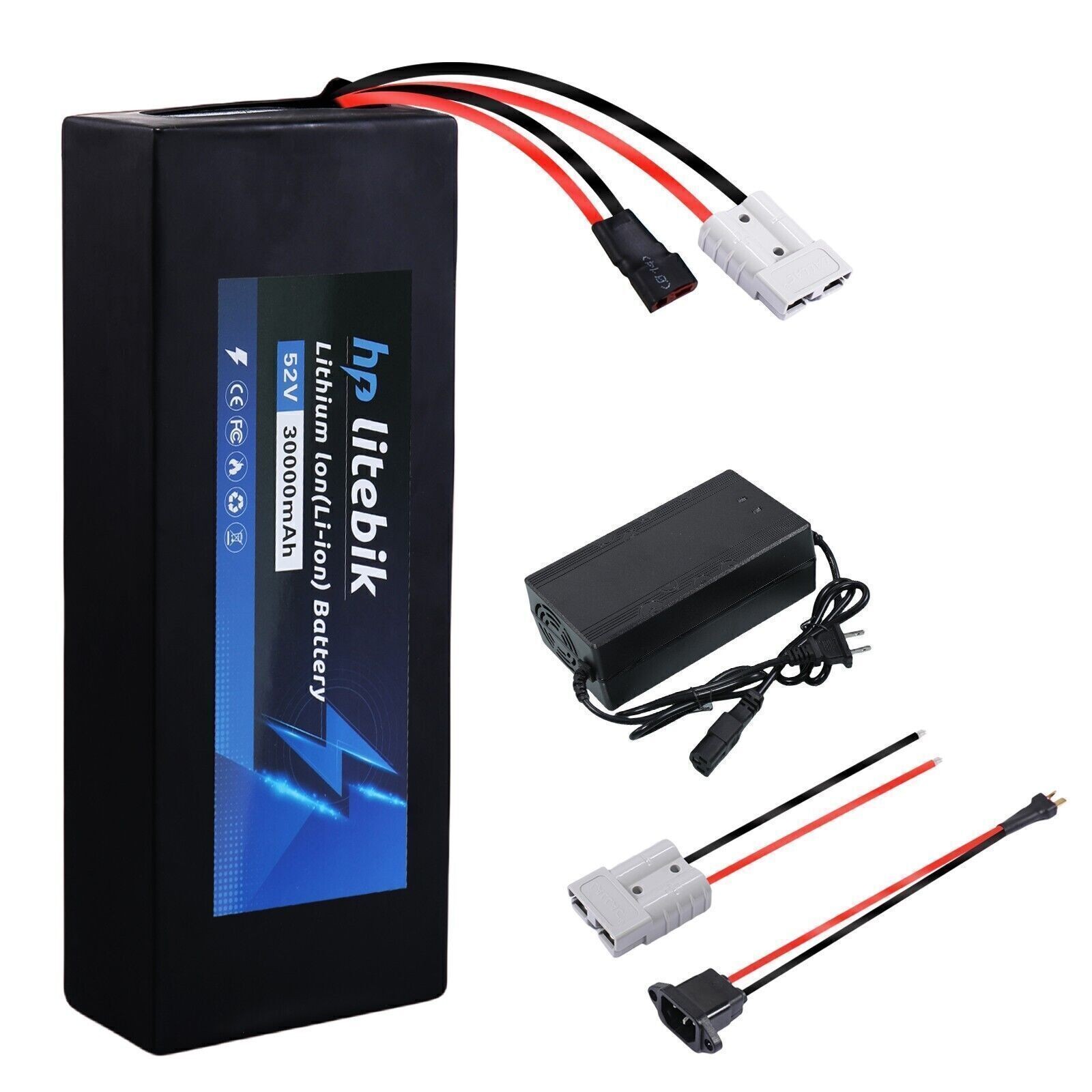 52V 30Ah Ebike Li-ion Battery 200W – 2600W for Electric Bike Motorcycle 50A BMS