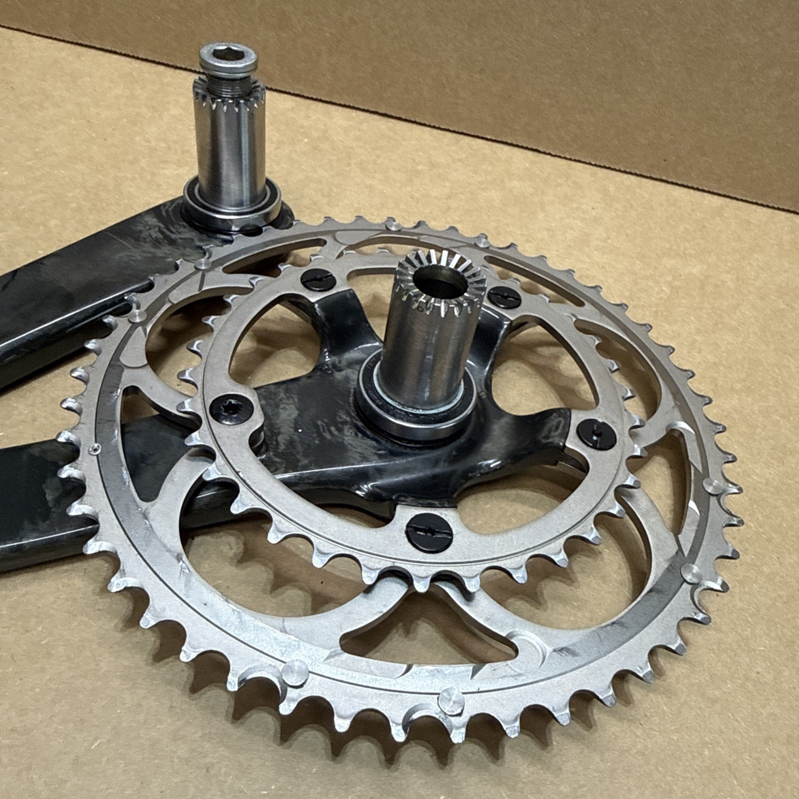 Campagnolo Record CT Carbon Fiber 175 UT Compact Crankset Campy 50/34 wbd54
