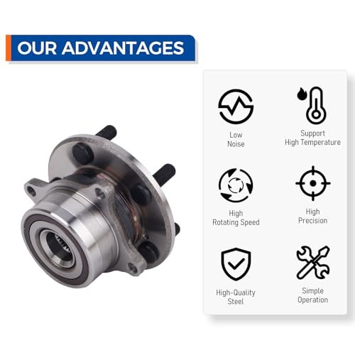 Pair 513267 Front Wheel Bearing and Hub Assembly Compatible with 2009-2015