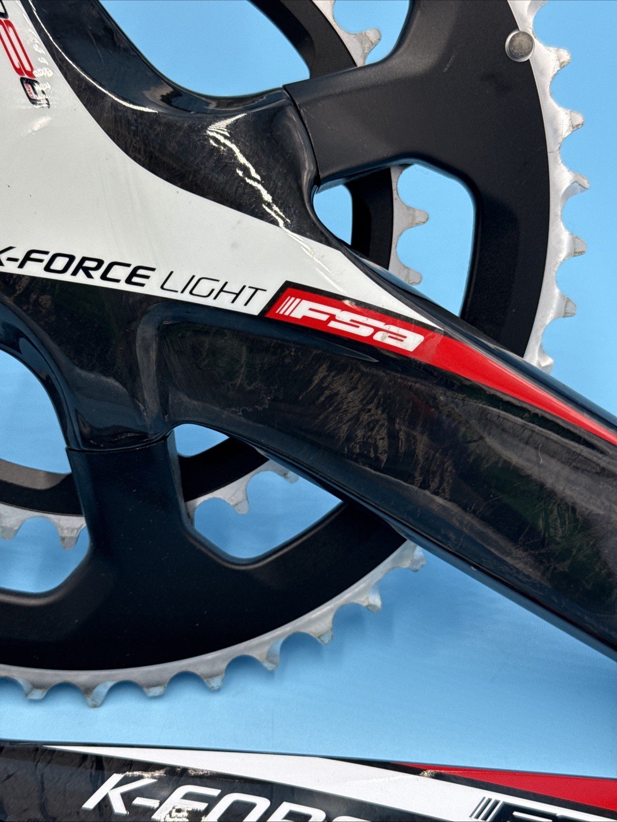FSA K-Force Light 170mm Carbon Fiber 50/34 Compact Crank 386EVO PF30 BBright