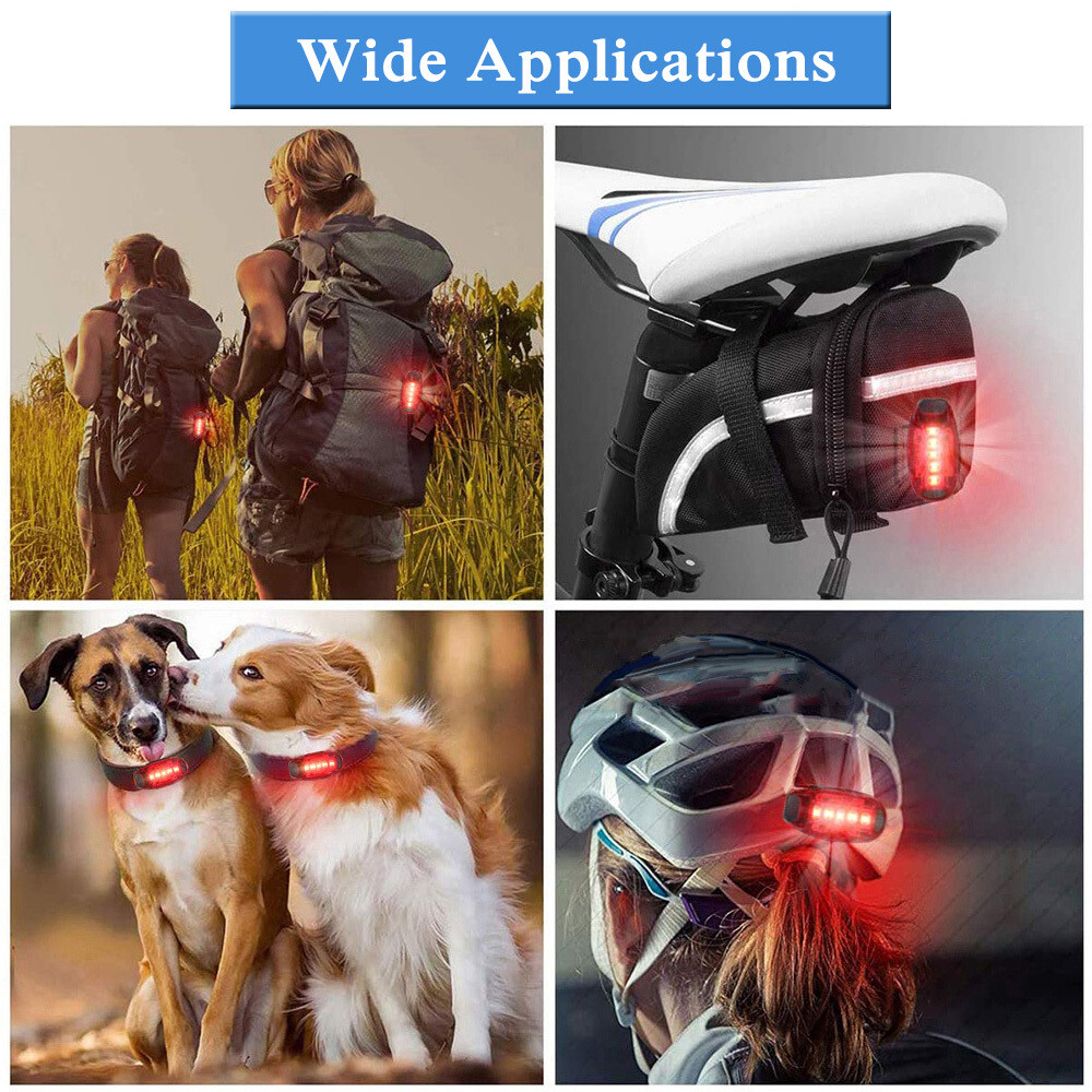 2PCS Bike Bicycle Cycling Handlebar Tape Non-slip &LED Rear Safety Light Clip On