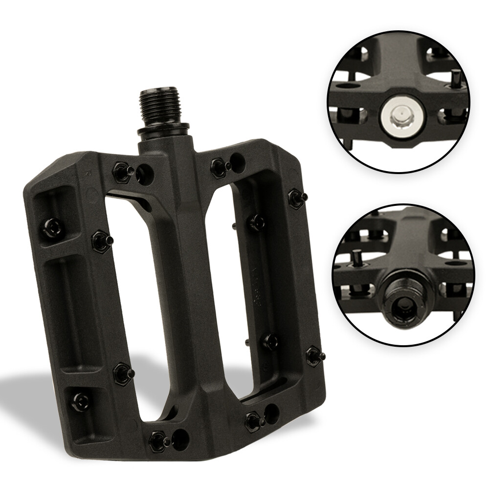 VP Mountain Bike Pedals 9/16″ Nylon Fiber Double Sealed Bearing for MTB BMX-Pair