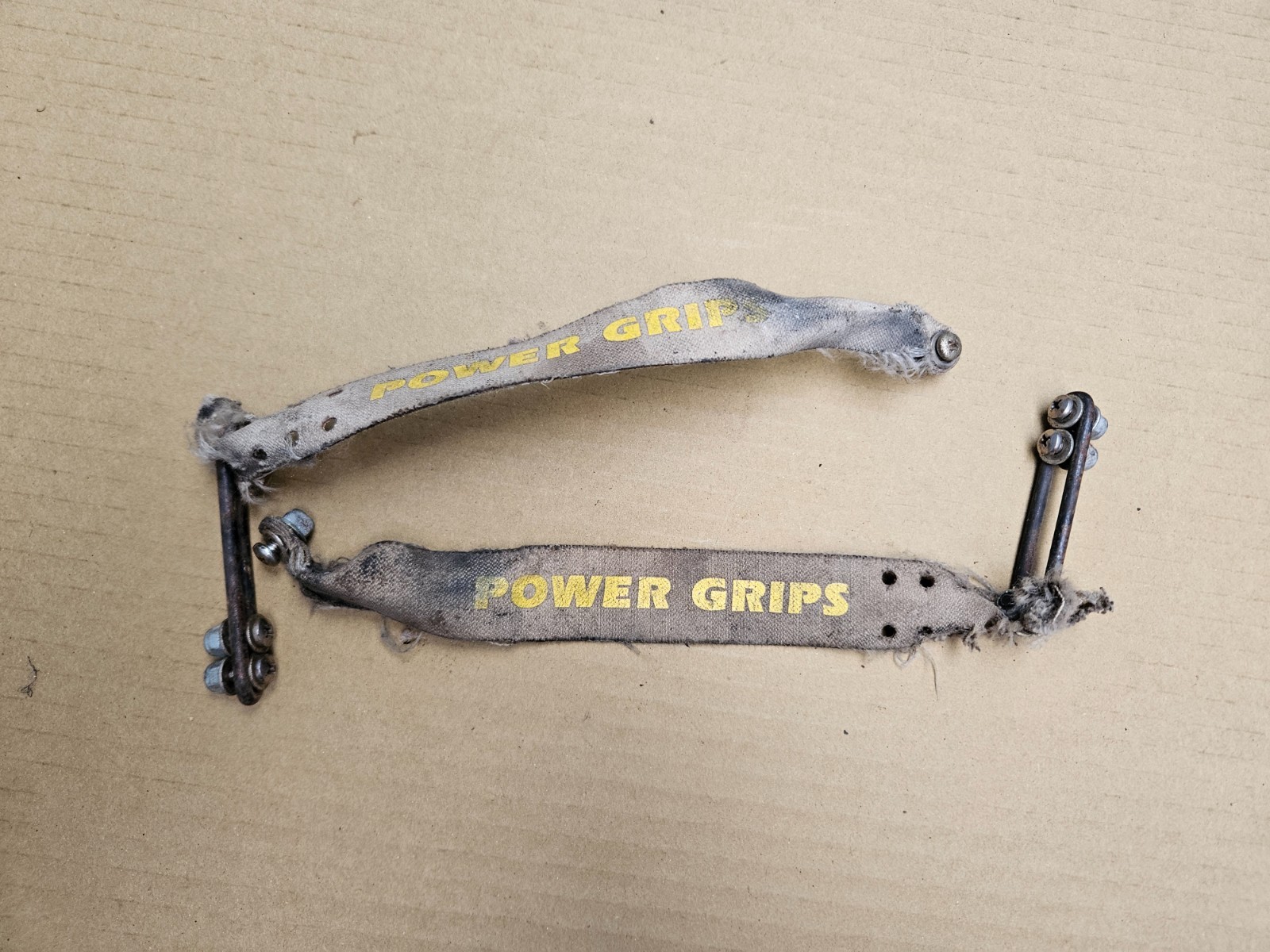 Vintage Power Grips Platform Pedal Straps Left + Right Set