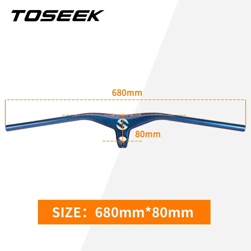 Mountain Bike Carbon Integrated Handlebar And Stem 28.6 mm 17 Degree Riser Bar