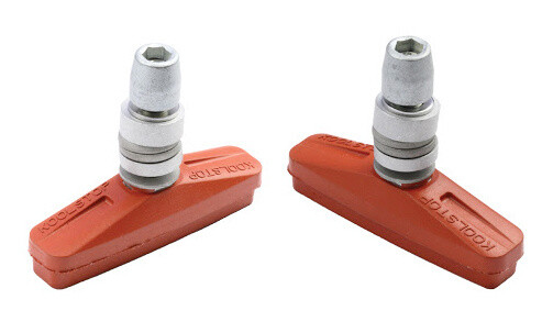 KOOL STOP Flatland (CITY) bicycle BMX THREADED brake pads SALMON