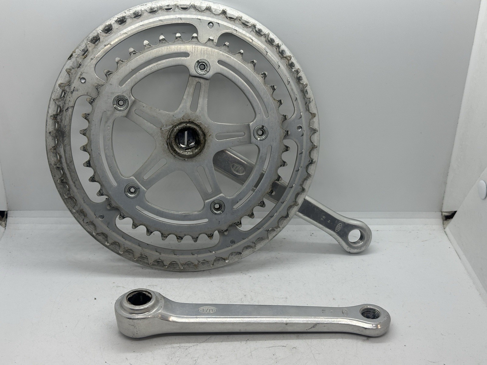 Vintage Motobecane SR Crankset 170mm 52/40T Square Taper Road Bike Japan