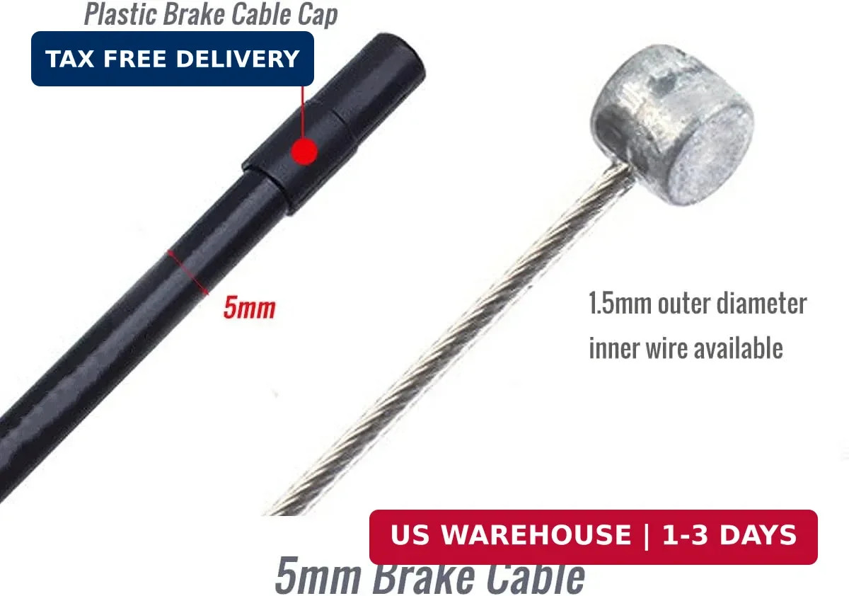 Bicycle Lined Brake Cable Housing, CATAZER Universal Brake Cable Housing, 5mm X