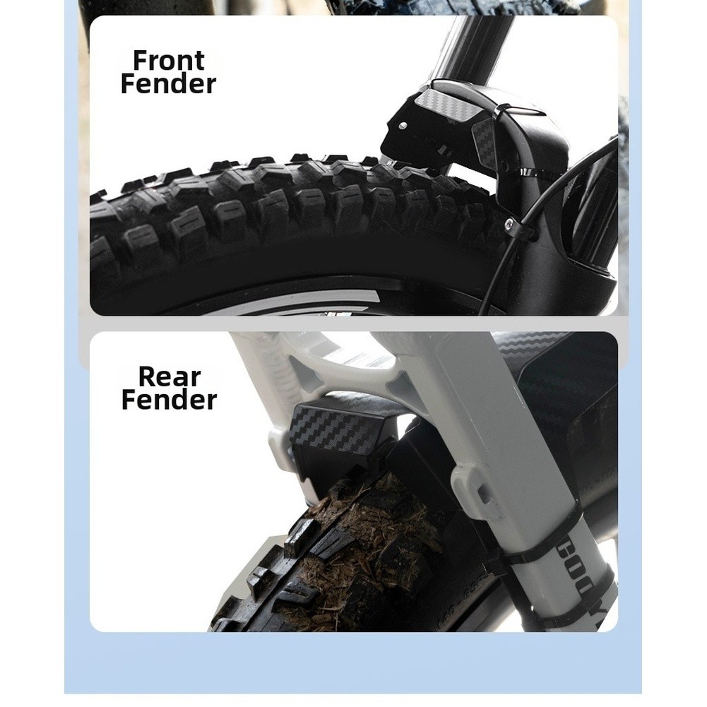 Foldable Mudguard for Mountain Bike Front and Rear with Secure Strap Attachment