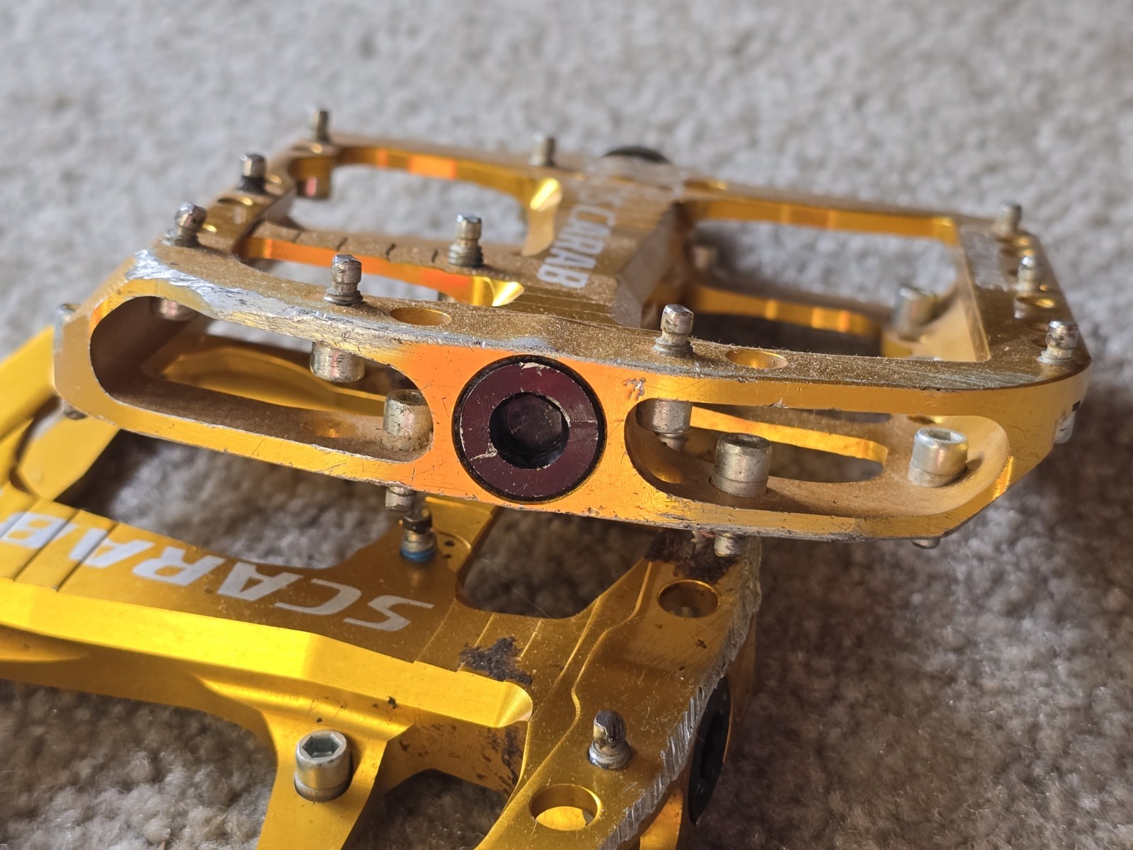 Chromag Scarab Platform pedals 9/16 sealed bearings Gold BMX mountain bike Mtb