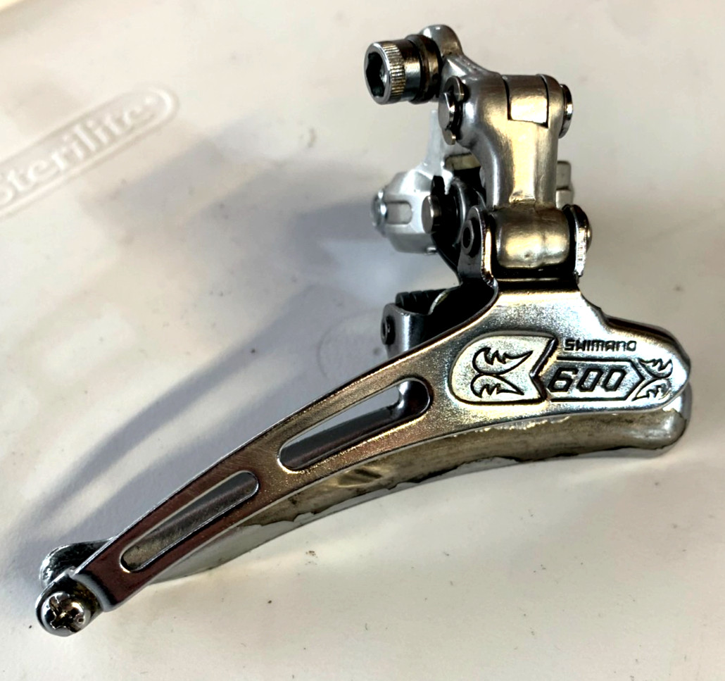 Vintage SHIMANO 600 Arabesque Double Front Derailleur 28.6 Clamp On Japan