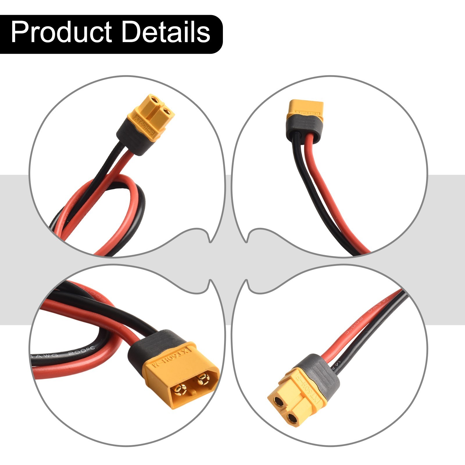 Reliable For XT60H male connector extension cable suitable for power supply