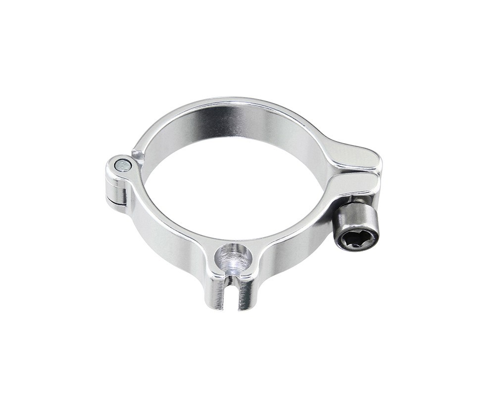 28.6mm Silver Bicycle Alloy Single Clamp-On Cable Housing Stop Brake Shift.